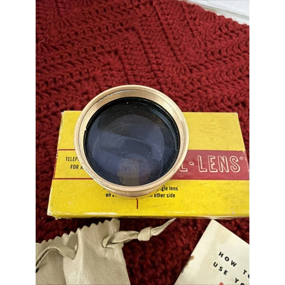 Vintage EDNALITE DUAL-LENS Telephoto/Wide Angle Lens For All Movie Cameras w/Box